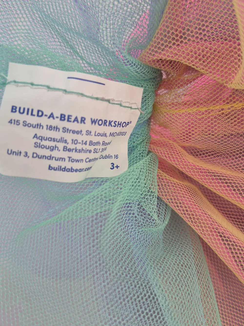 Build A Bear Workshop Rainbow Tutu Doll
